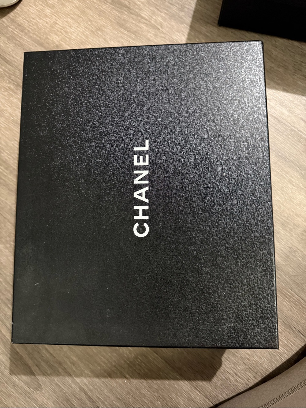 CHANEL Black and White Logo Gift Box